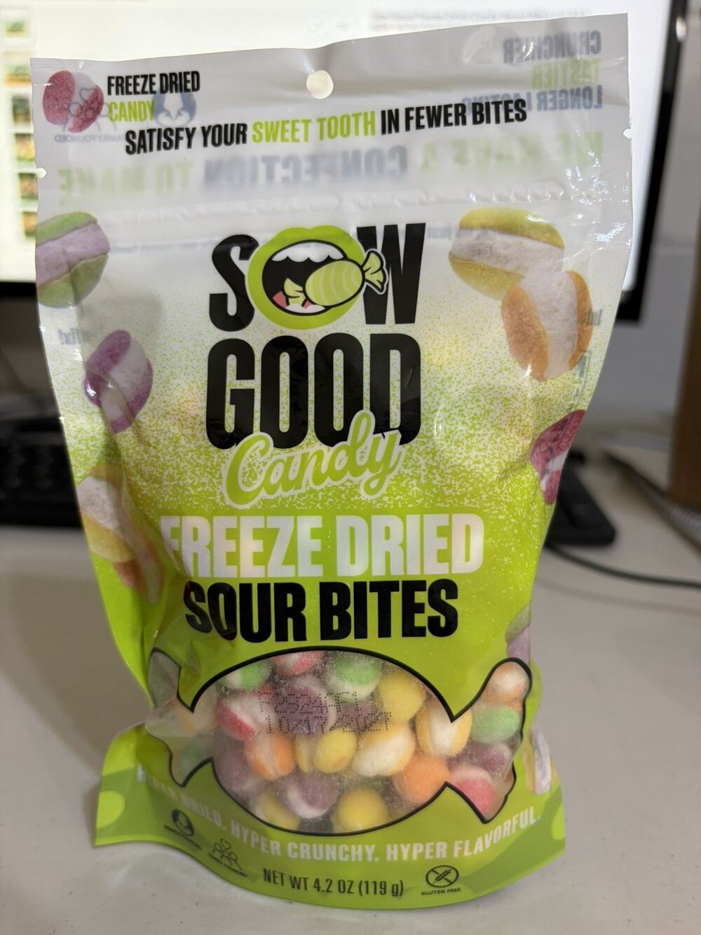 SOW GOOD Freeze Dried Sour Bites Crunchy-Flavorful EXP:10/17/2027 4.2oz Lot of 3